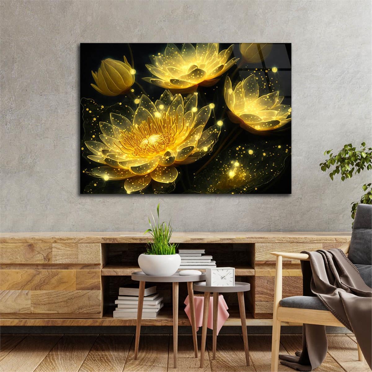 Horizontal Art-Themed Tempered Glass Wall Art 493