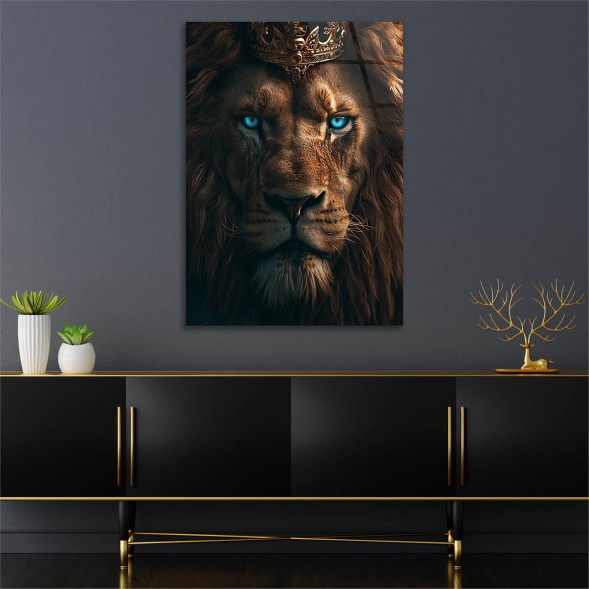 Dikey Doğa Temalı Cam Tablo 334