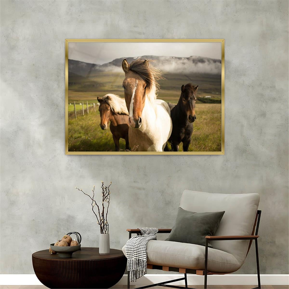 Aluminum-Framed Natured-Themed Tempered Glass Wall Art 143