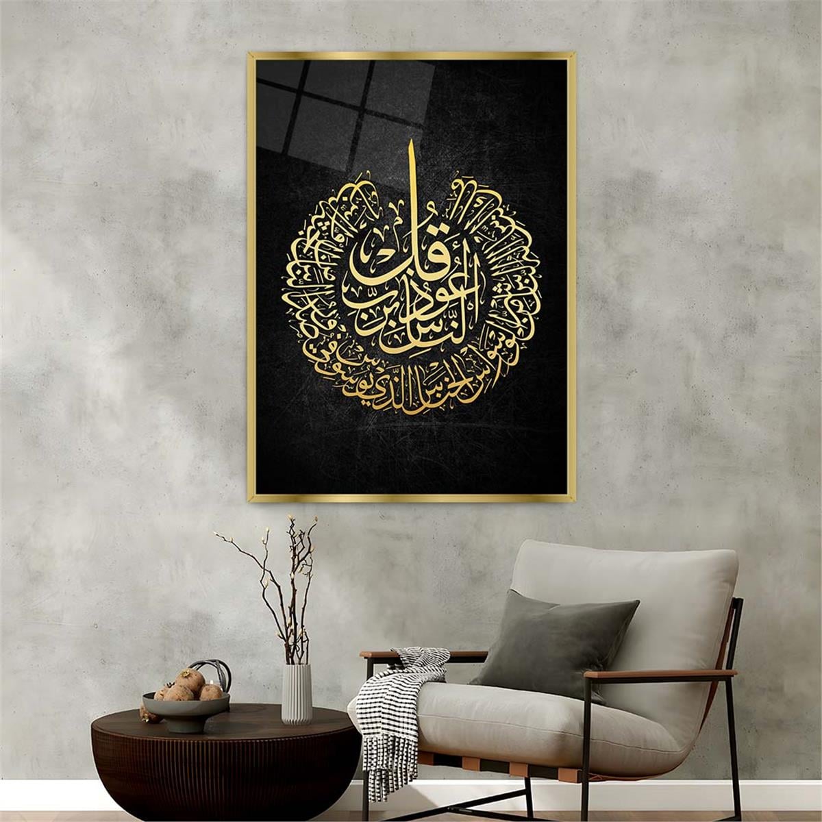 Aluminum-Framed Religious-Themed Tempered Glass Wall Art 014
