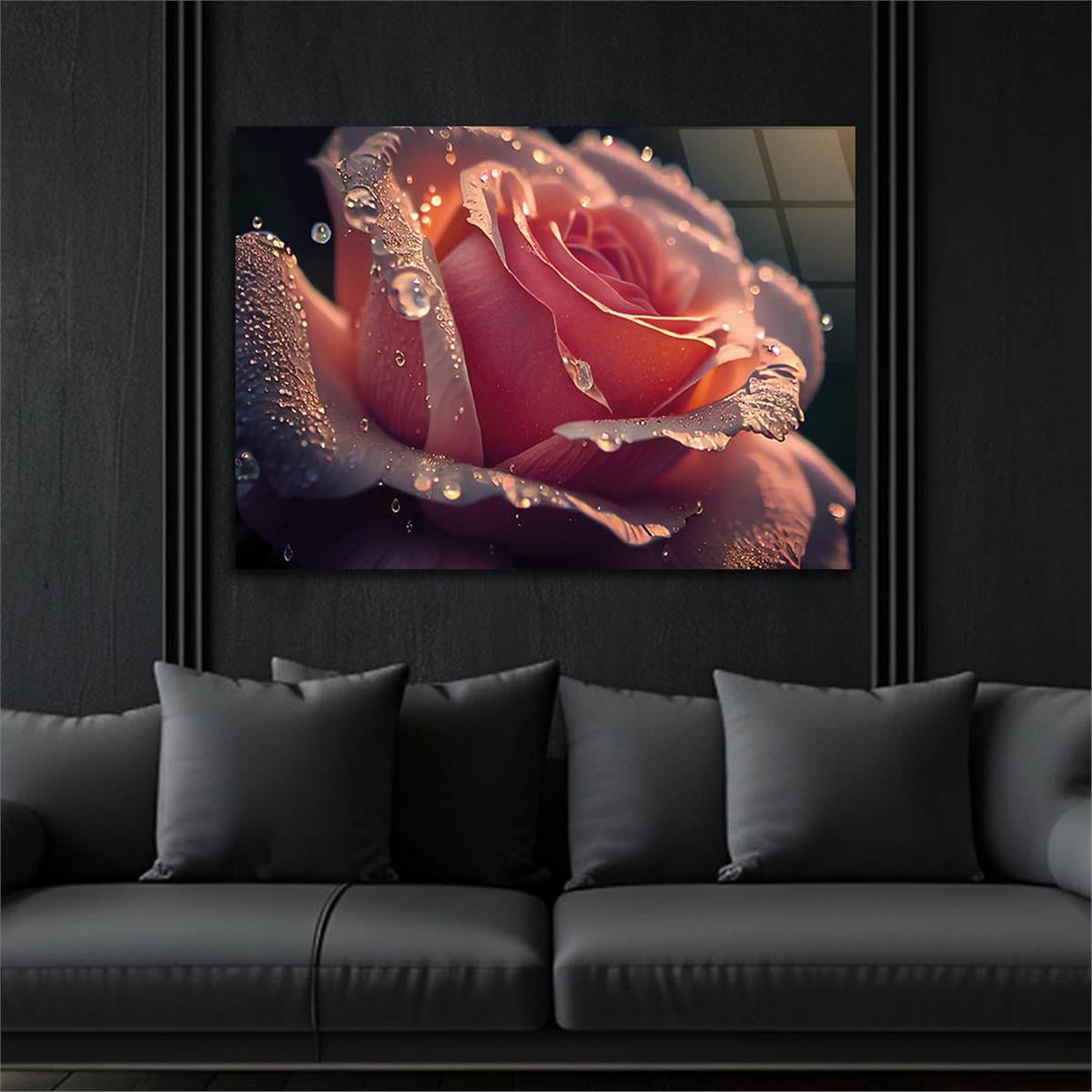 Horizontal Natured-Themed Tempered Glass Wall Art 307