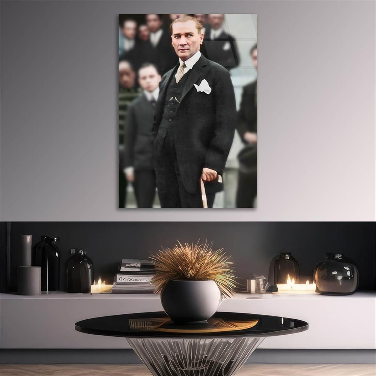 Dikey VatanTemalı Cam Tablo 217