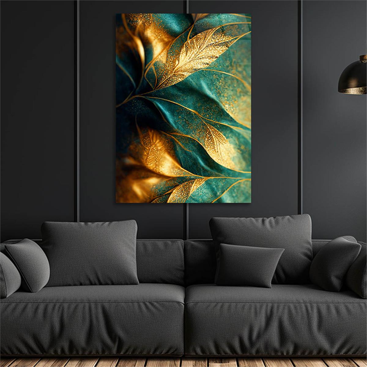 Dikey Sanat Temalı Cam Tablo 563