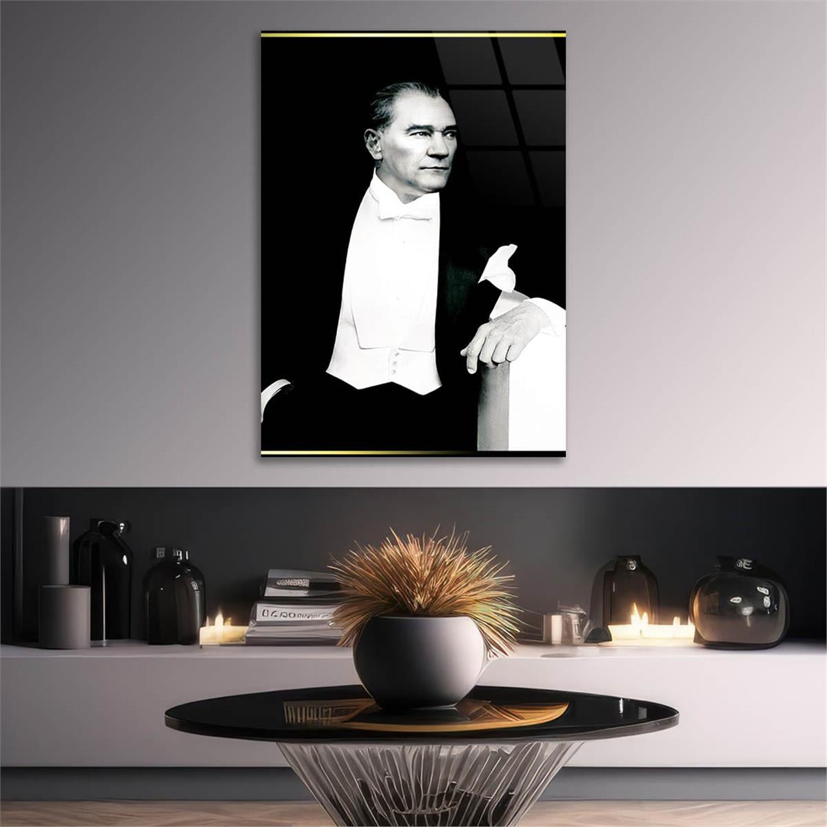 MUSTAFA KEMAL ATATÜRK Tempered Glasss Wall Art