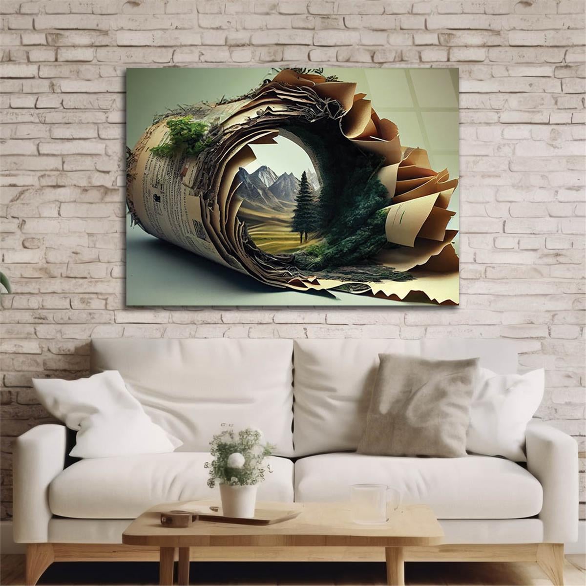 Horizontal Art-Themed Tempered Glass Wall Art 324