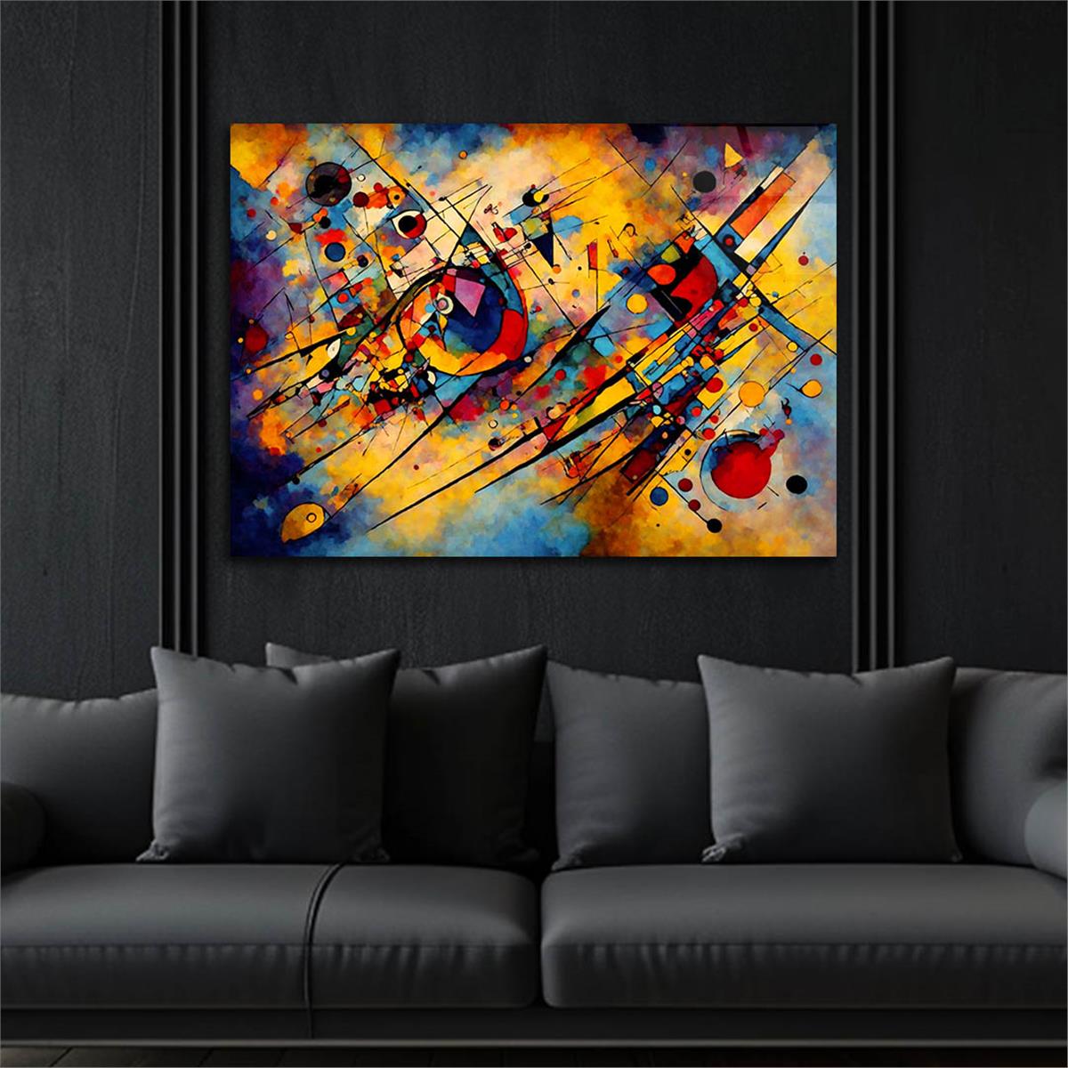 Horizontal Art-Themed Tempered Glass Wall Art 415