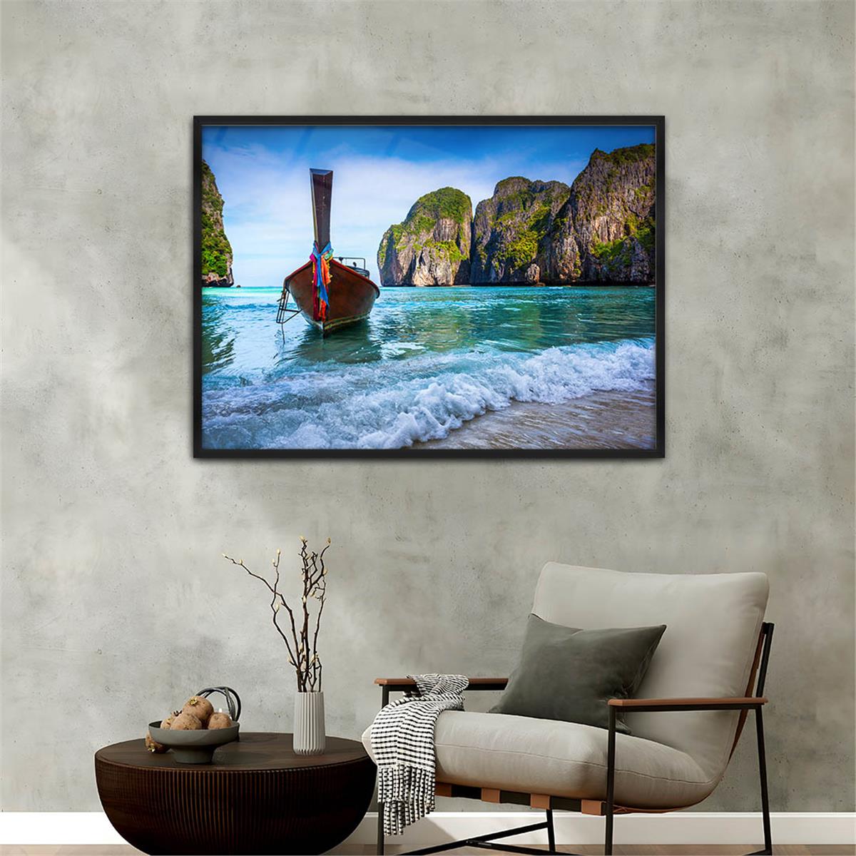 Alüminyum Çerçeveli Doğa Temalı Cam Tablo 035