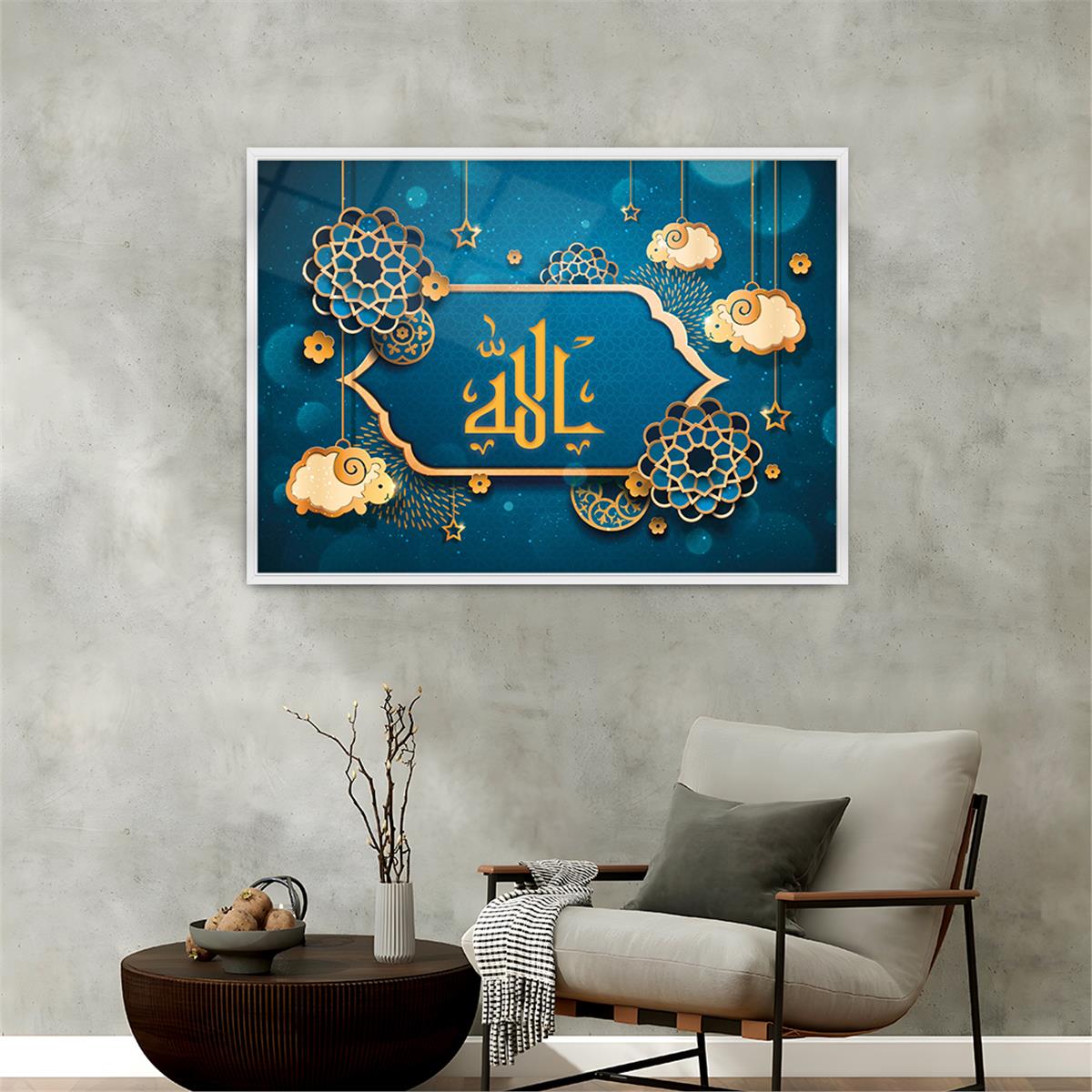 Aluminum-Framed Religious-Themed Tempered Glass Wall Art 003