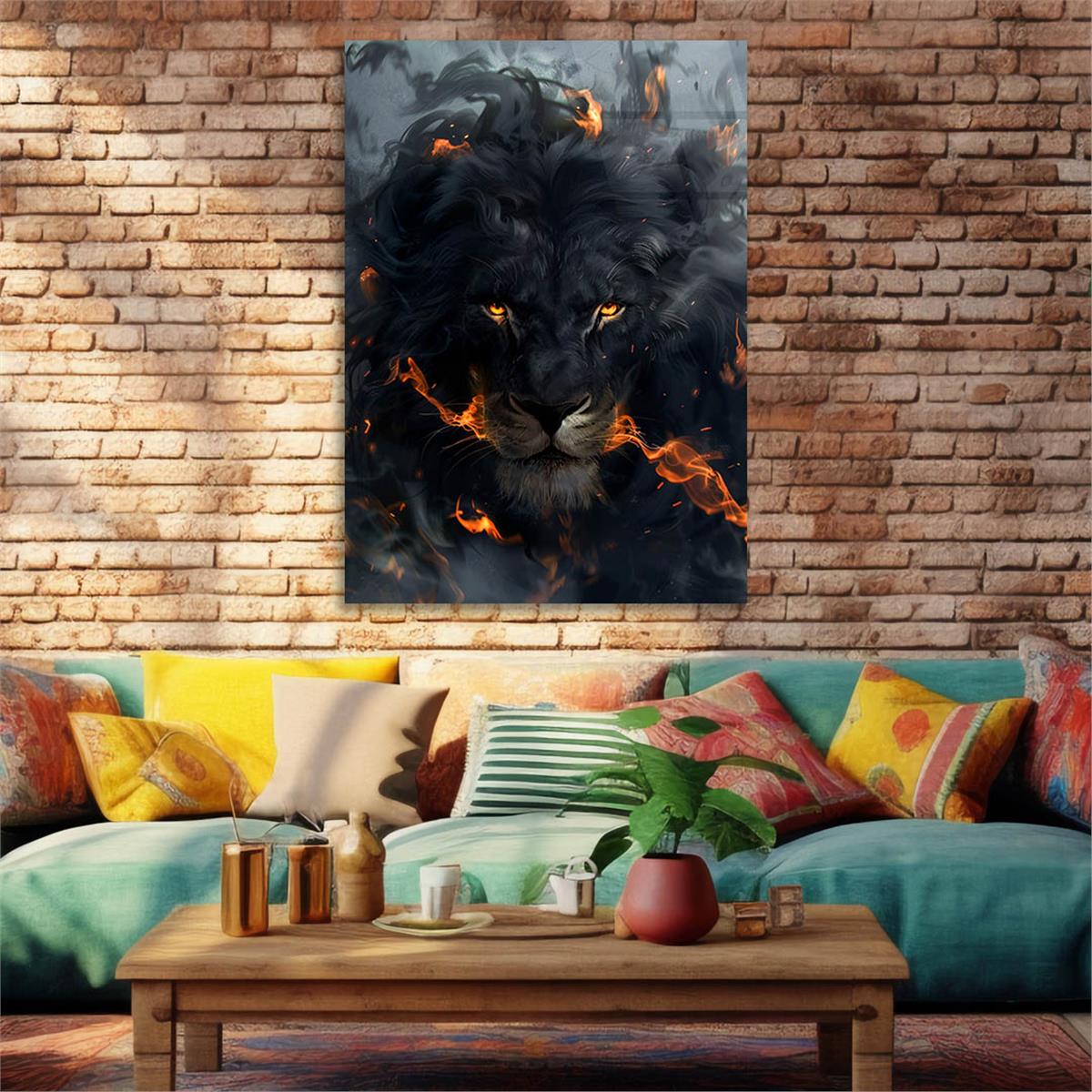 Dikey Doğa Temalı Cam Tablo 313