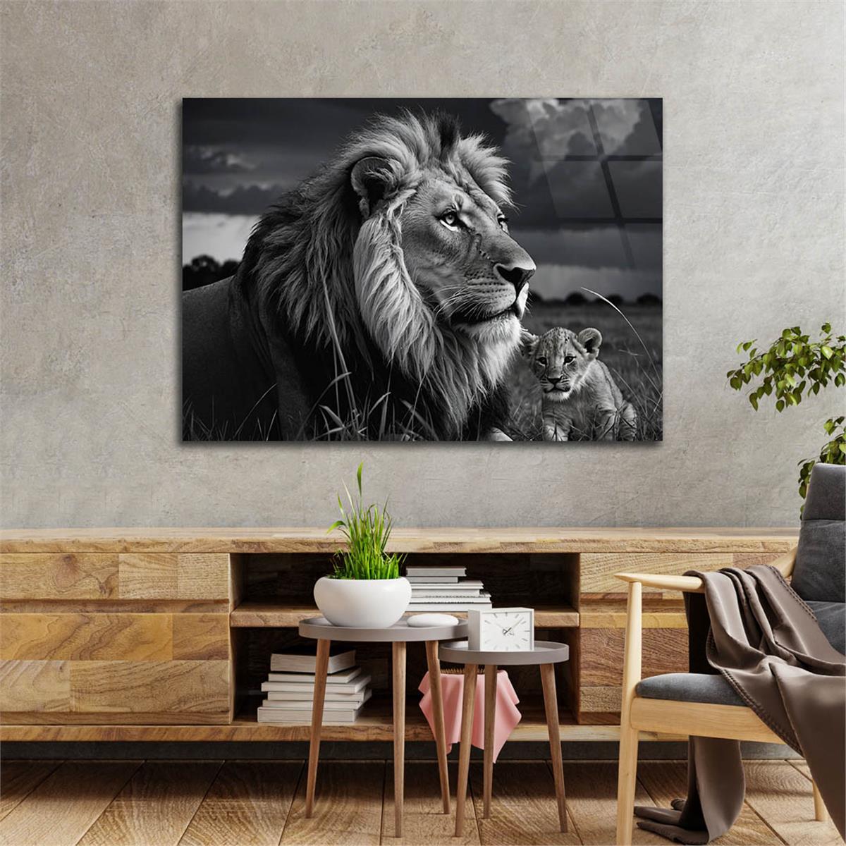 Yatay Doğa Temalı Cam Tablo 500