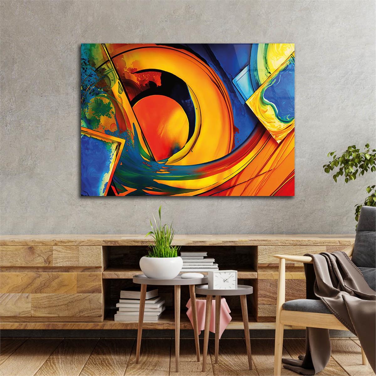 Horizontal Art-Themed Tempered Glass Wall Art 356