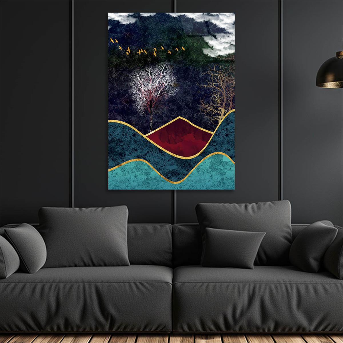 Vertical Tempered Glasss Wall Arts Art-Themed264