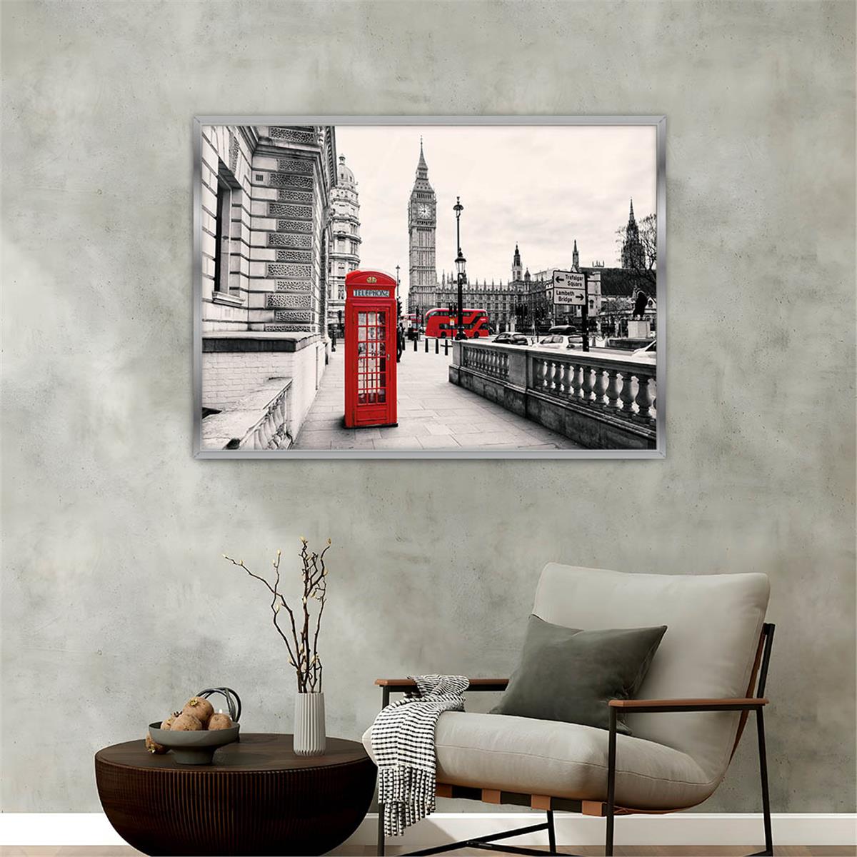 Aluminum-Framed Art-Themed Tempered Glass Wall Art 144