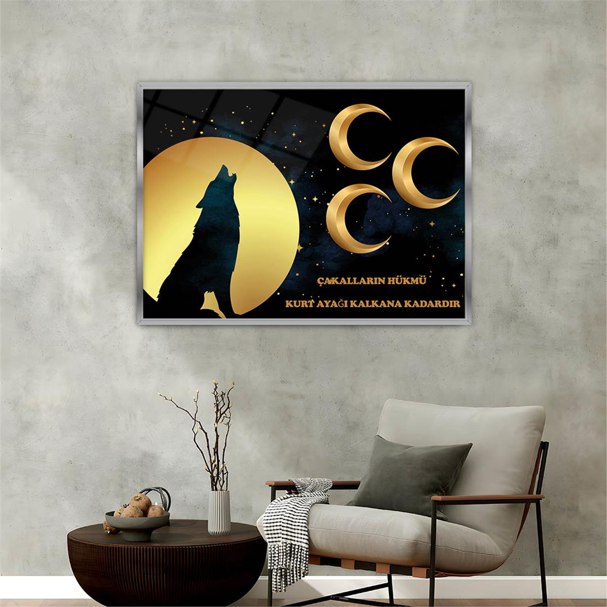 Alüminyum Çerçeveli Vatan Temalı Cam Tablo 031