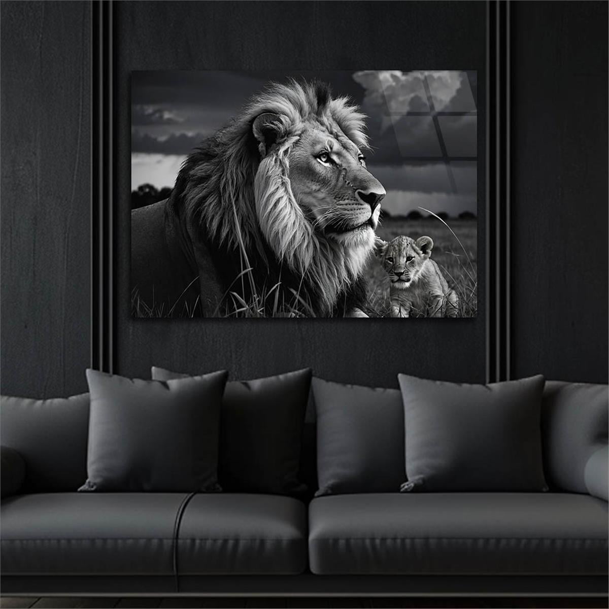 Yatay Doğa Temalı Cam Tablo 500