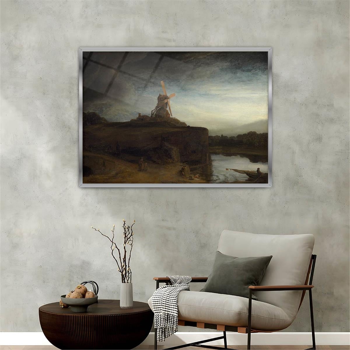 Aluminum-Framed Natured-Themed Tempered Glass Wall Art 077