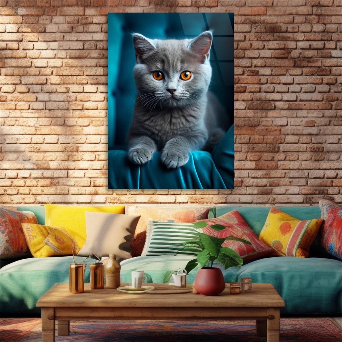 Dikey Doğa Temalı Cam Tablo 415