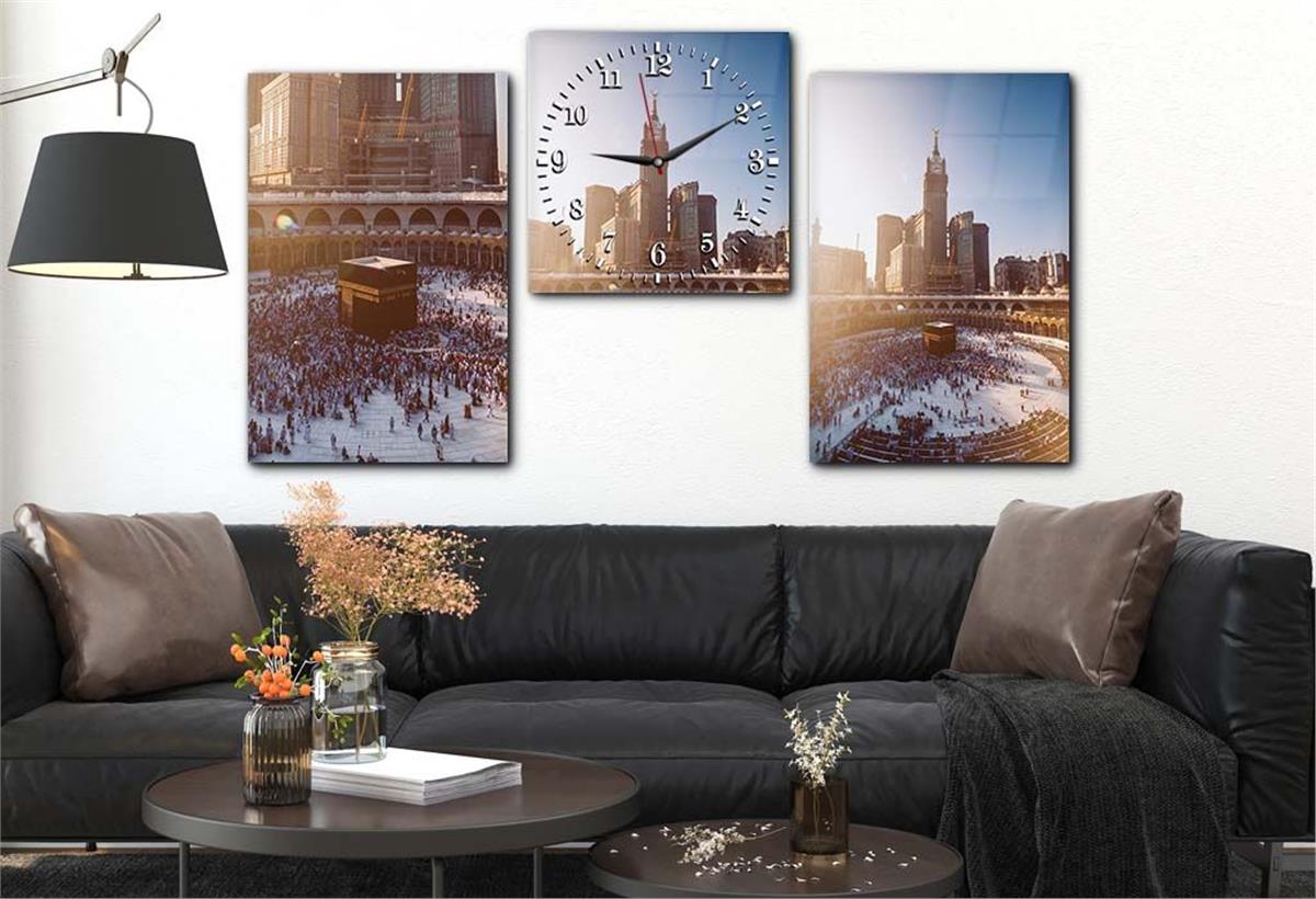 Ensemble de Tableaux et d’horloge 2 pièce sur le thème religieux