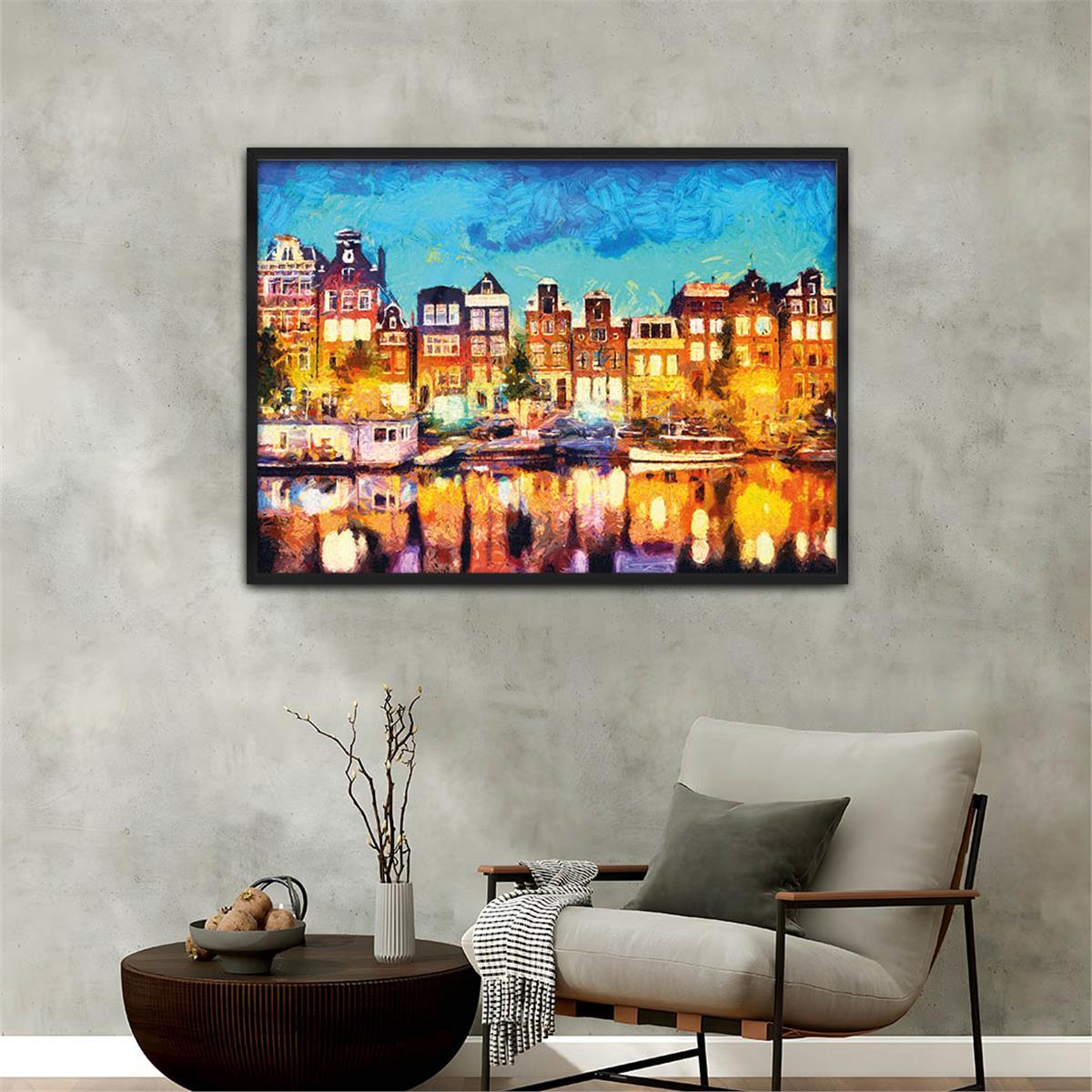 Aluminum-Framed Art-Themed Tempered Glass Wall Art 173