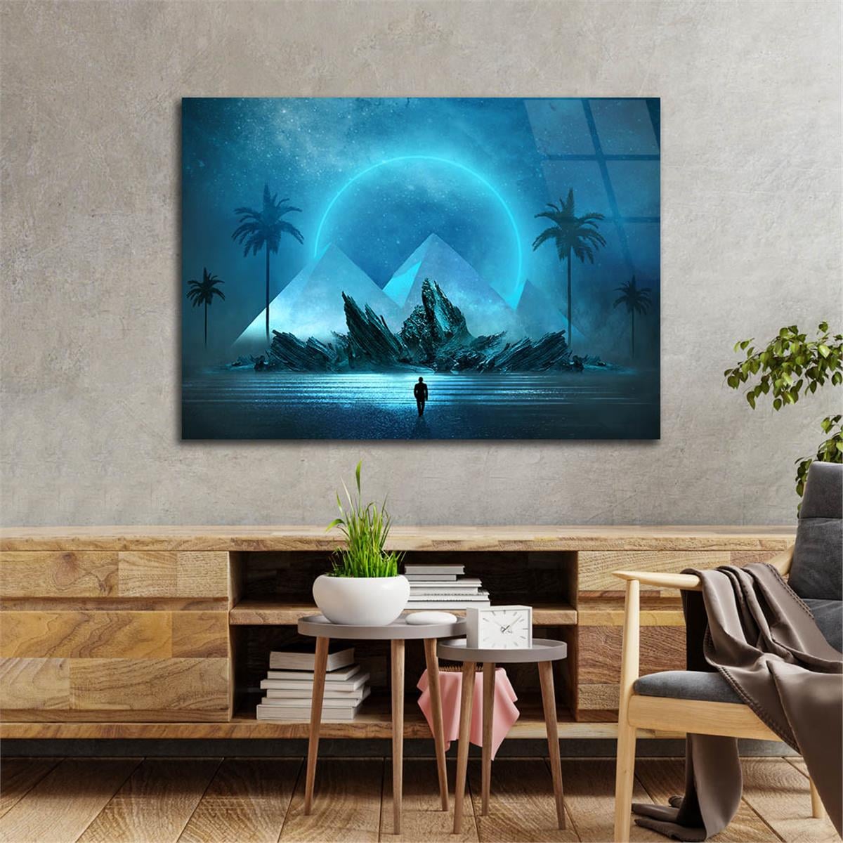 Horizontal Art-Themed Tempered Glass Wall Art 487