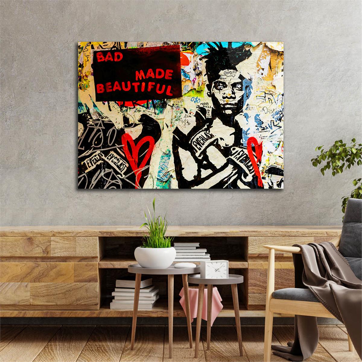 Horizontal Art-Themed Tempered Glass Wall Art 451