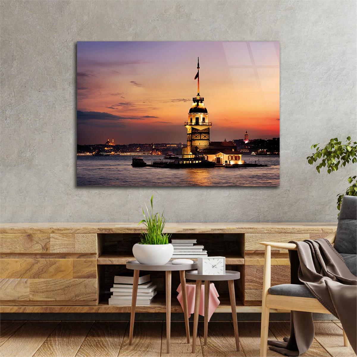 Horizontal Natured-Themed Tempered Glass Wall Art 268