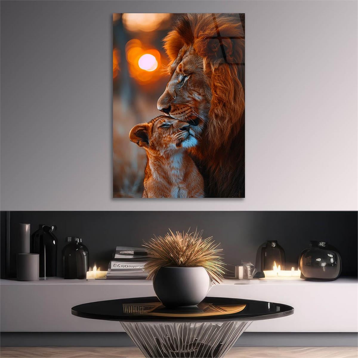 Dikey Doğa Temalı Cam Tablo 312