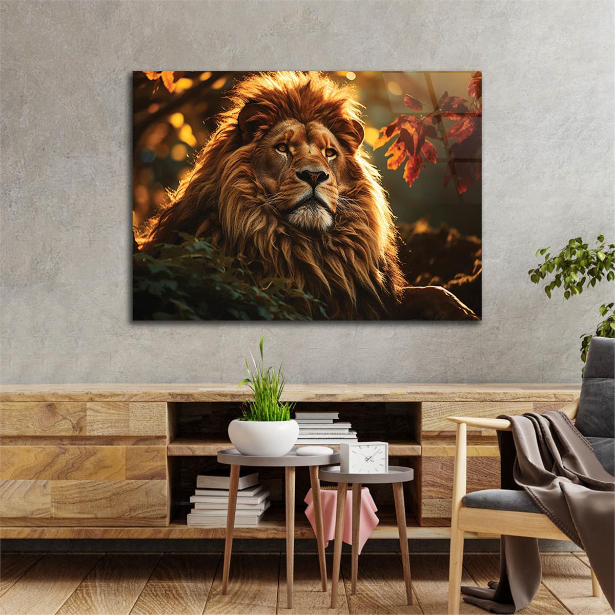 Horizontal Natured-Themed Tempered Glass Wall Art 327