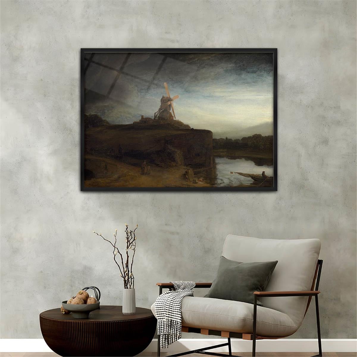 Aluminum-Framed Natured-Themed Tempered Glass Wall Art 077