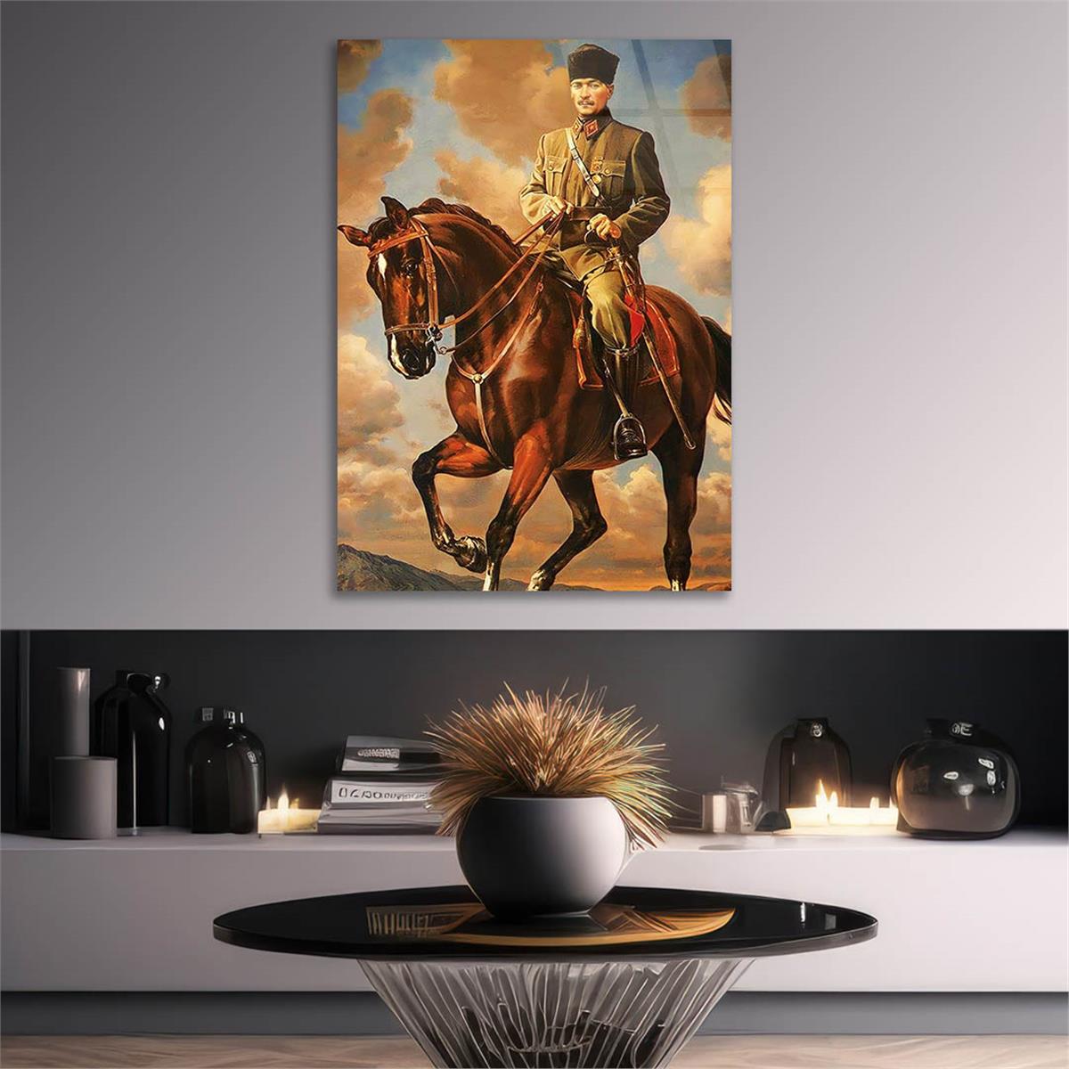 MUSTAFA KEMAL ATATÜRK Tempered Glasss Wall Art 