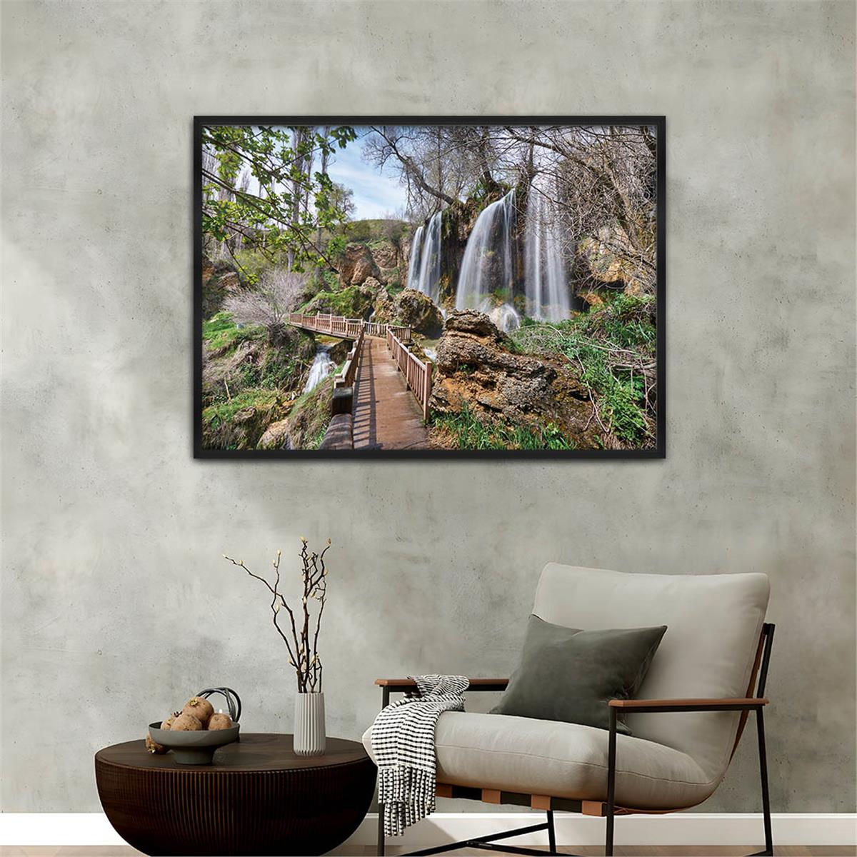 bedrucktes Glas mit Aluminiumrahmen und Natur Themen 