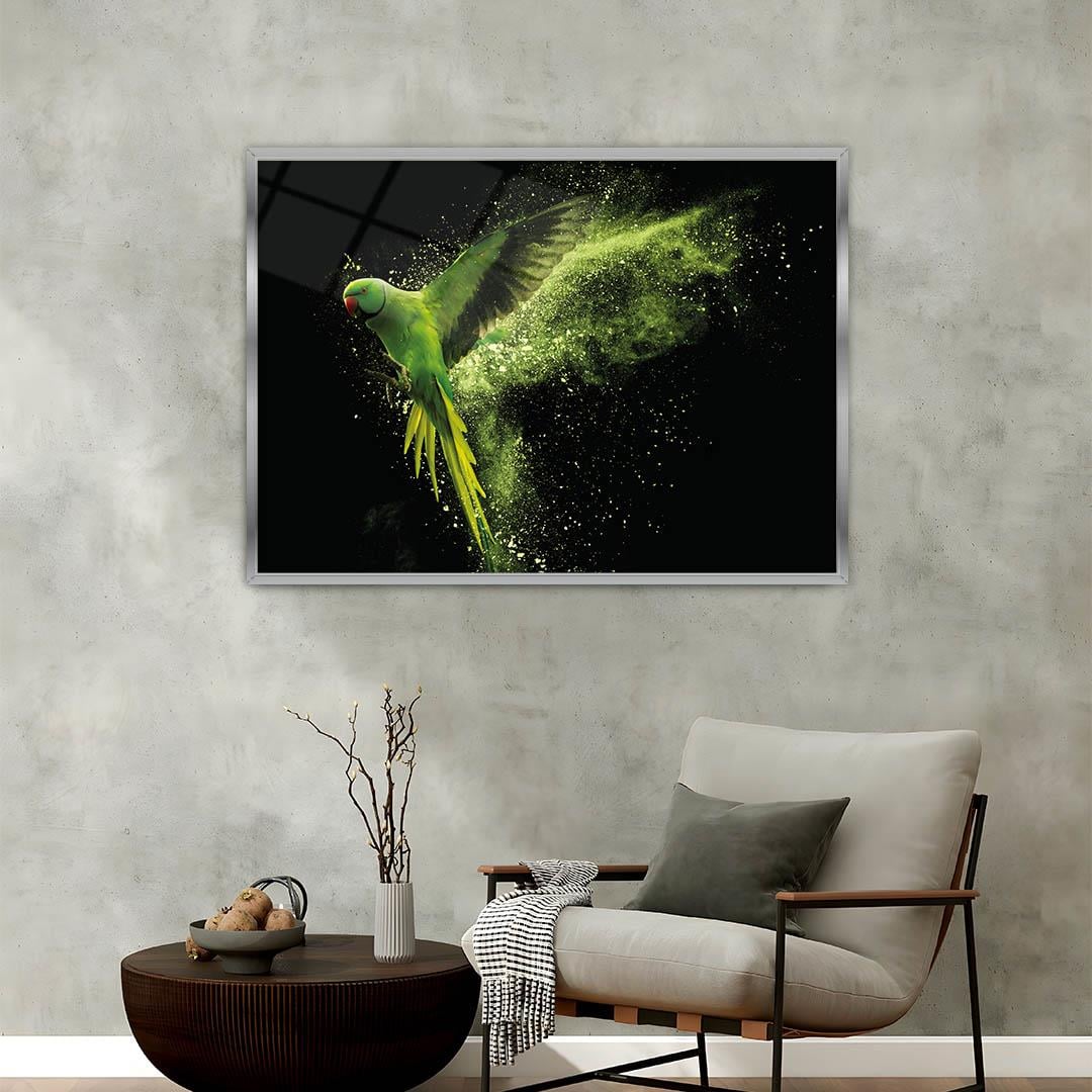 bedrucktes Glas mit Aluminiumrahmen und Natur Themen 