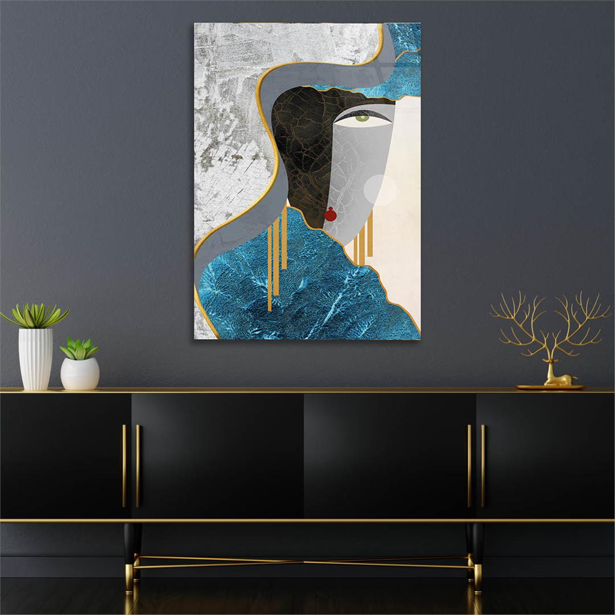 Vertical Tempered Glasss Wall Arts Art-Themed 292