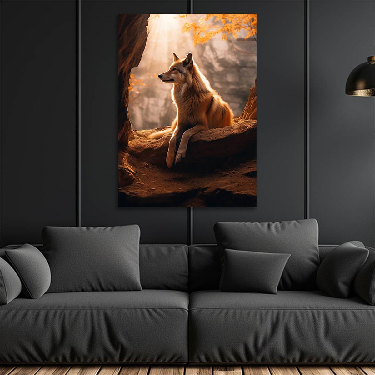 Dikey Doğa Temalı Cam Tablo 441