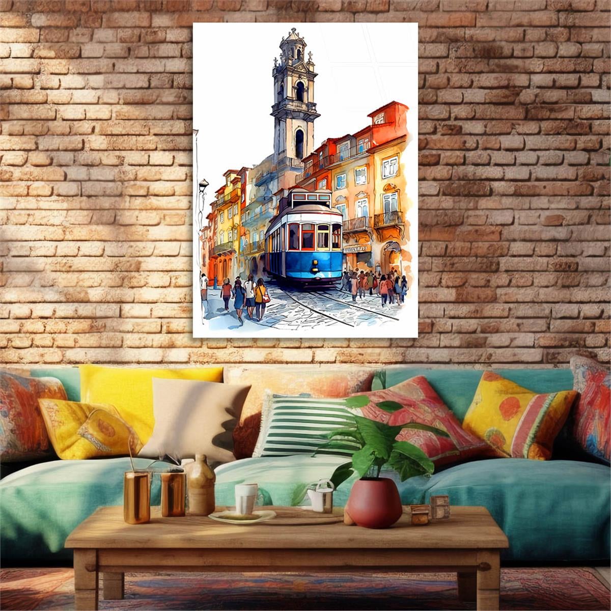 Dikey Sanat Temalı Cam Tablo 487