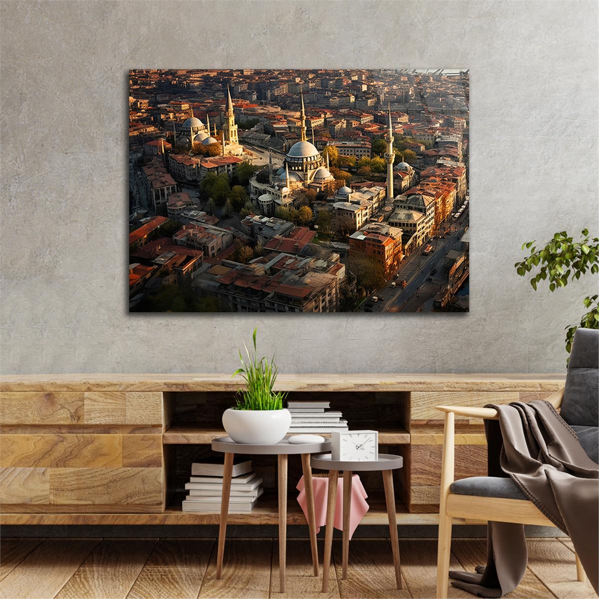 Yatay Dini Temalı Cam Tablo 211