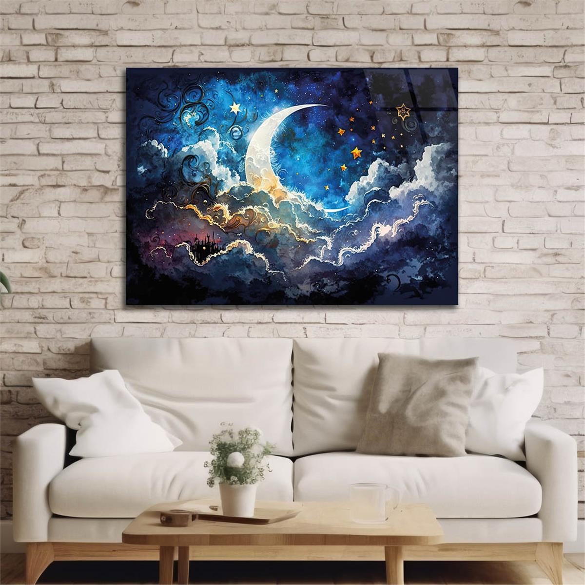 Horizontal Art-Themed Tempered Glass Wall Art 274