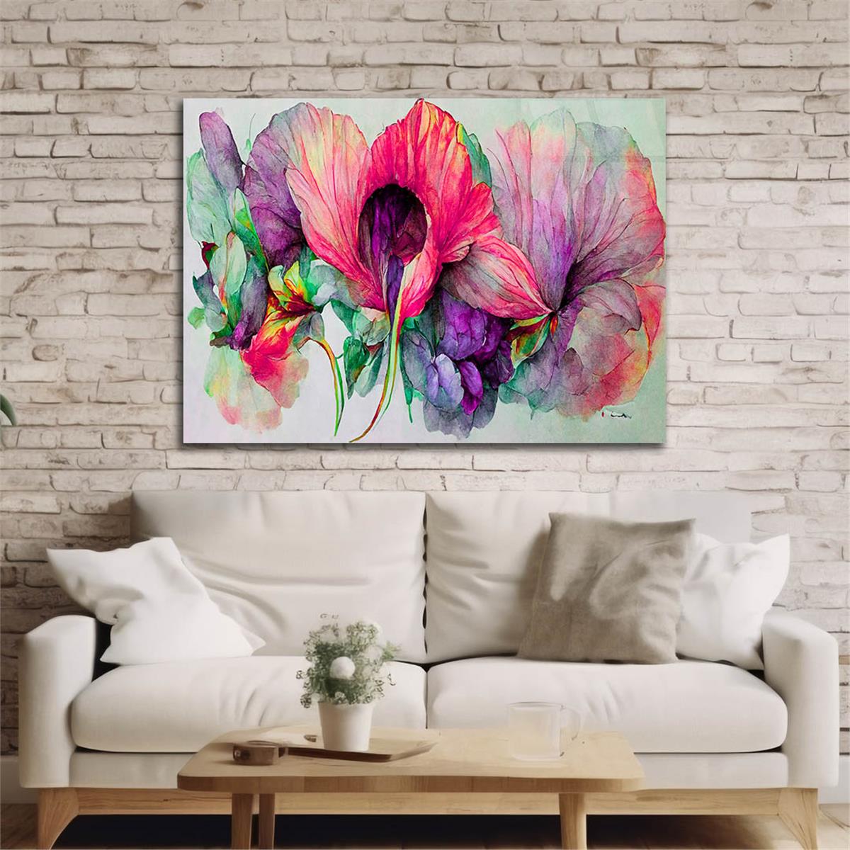 Horizontal Art-Themed Tempered Glass Wall Art 570