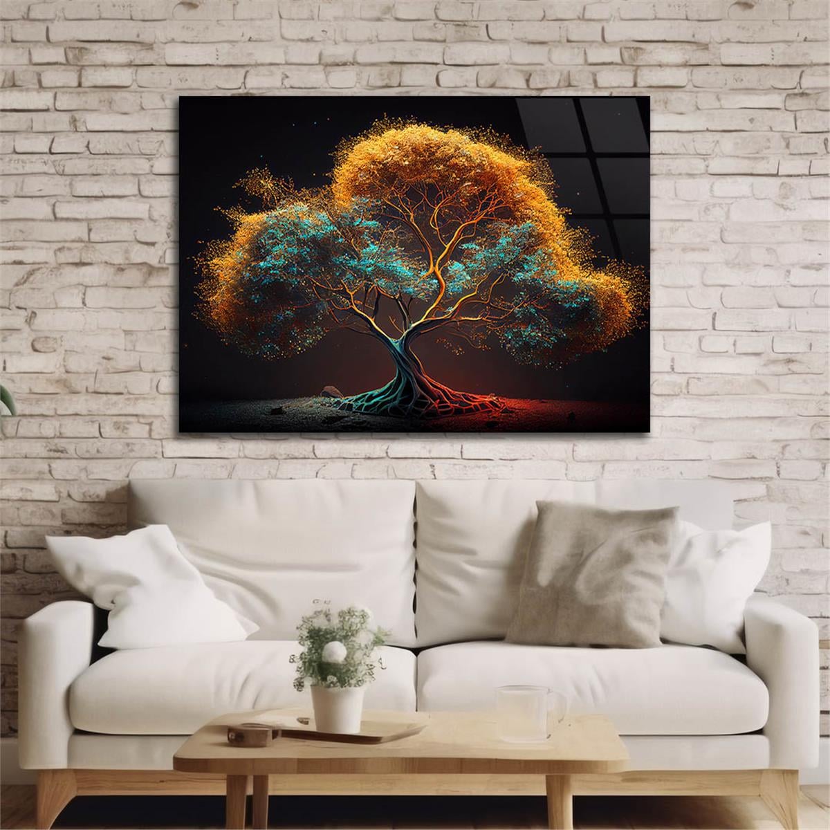 Horizontal Art-Themed Tempered Glass Wall Art 452