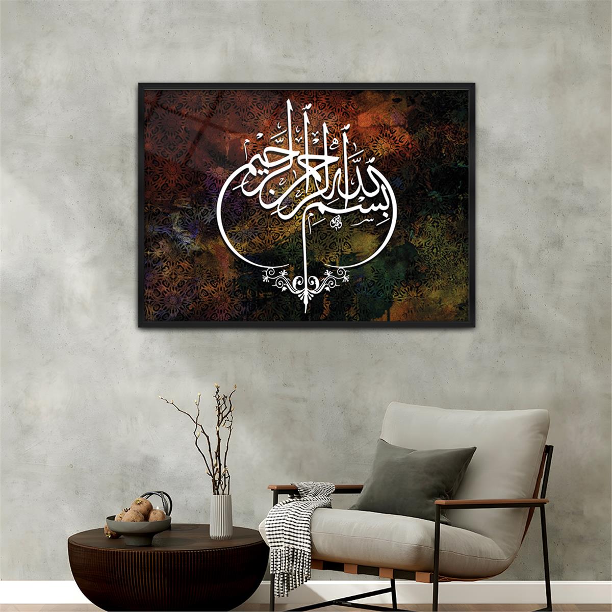 Aluminum-Framed Religious-Themed Tempered Glass Wall Art 007