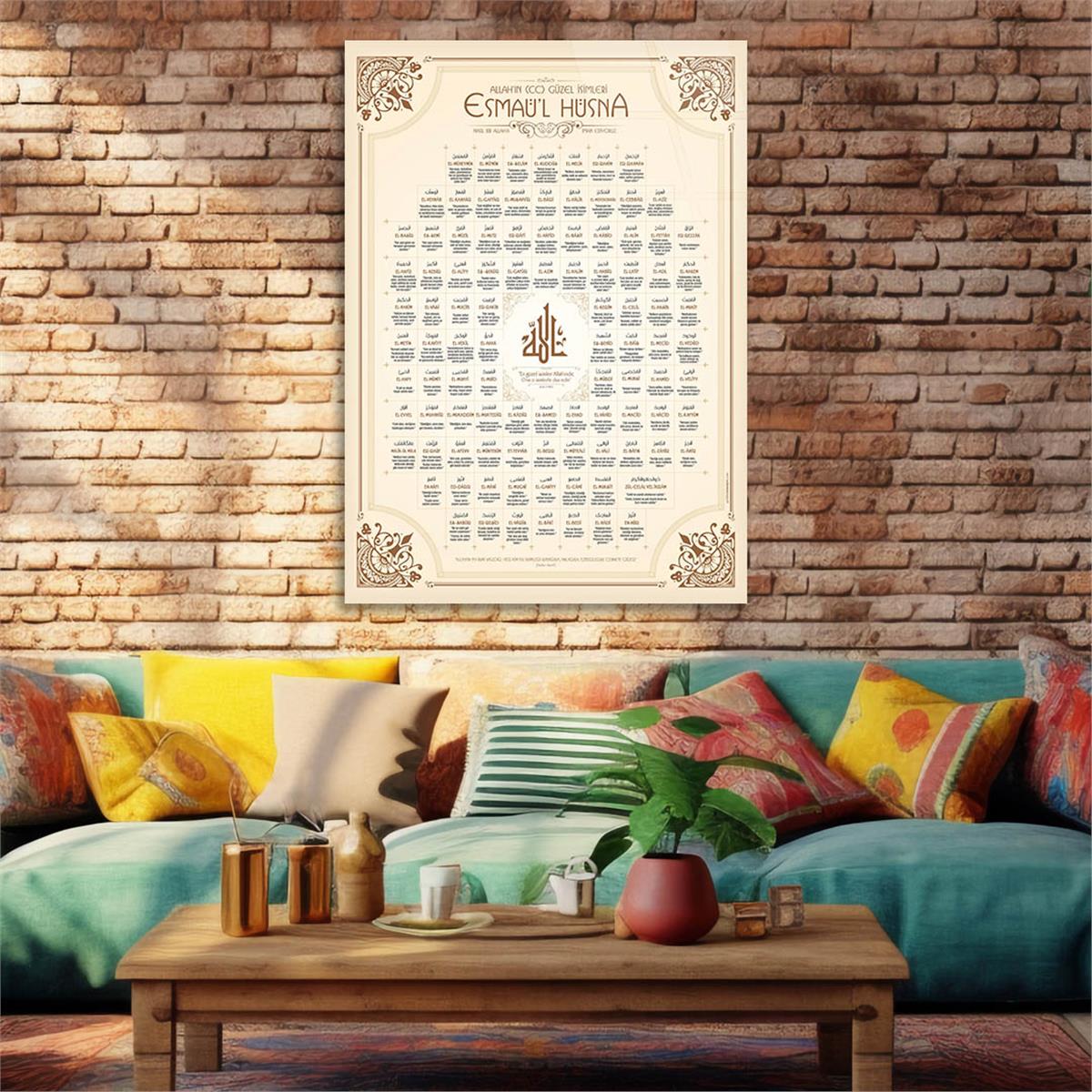 ESMAÜL HÜSNA YAZLI CAM TABLO