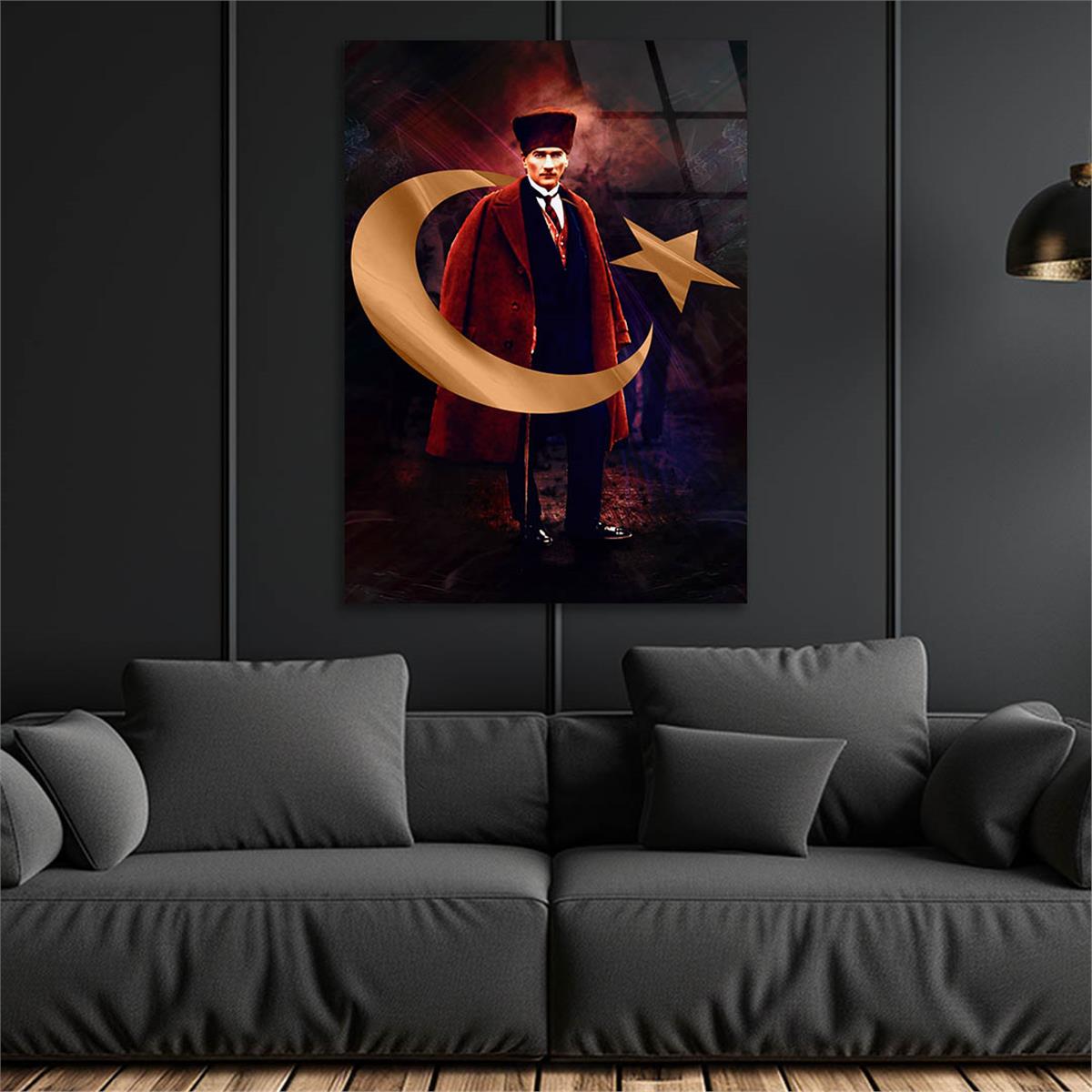 Dikey VatanTemalı Cam Tablo 197