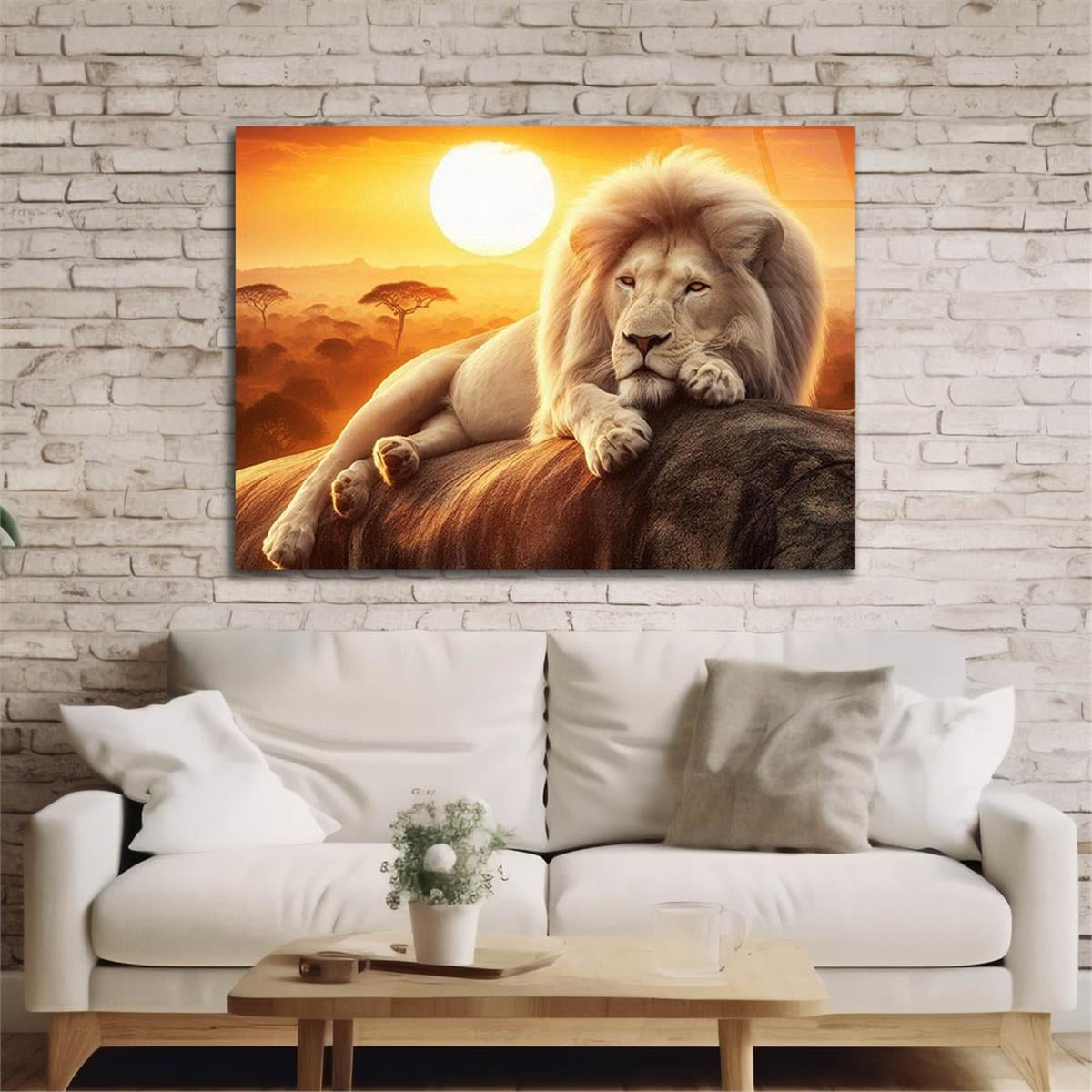 Yatay Doğa Temalı Cam Tablo 499