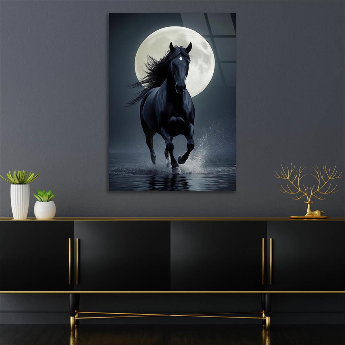 Dikey Doğa Temalı Cam Tablo 385