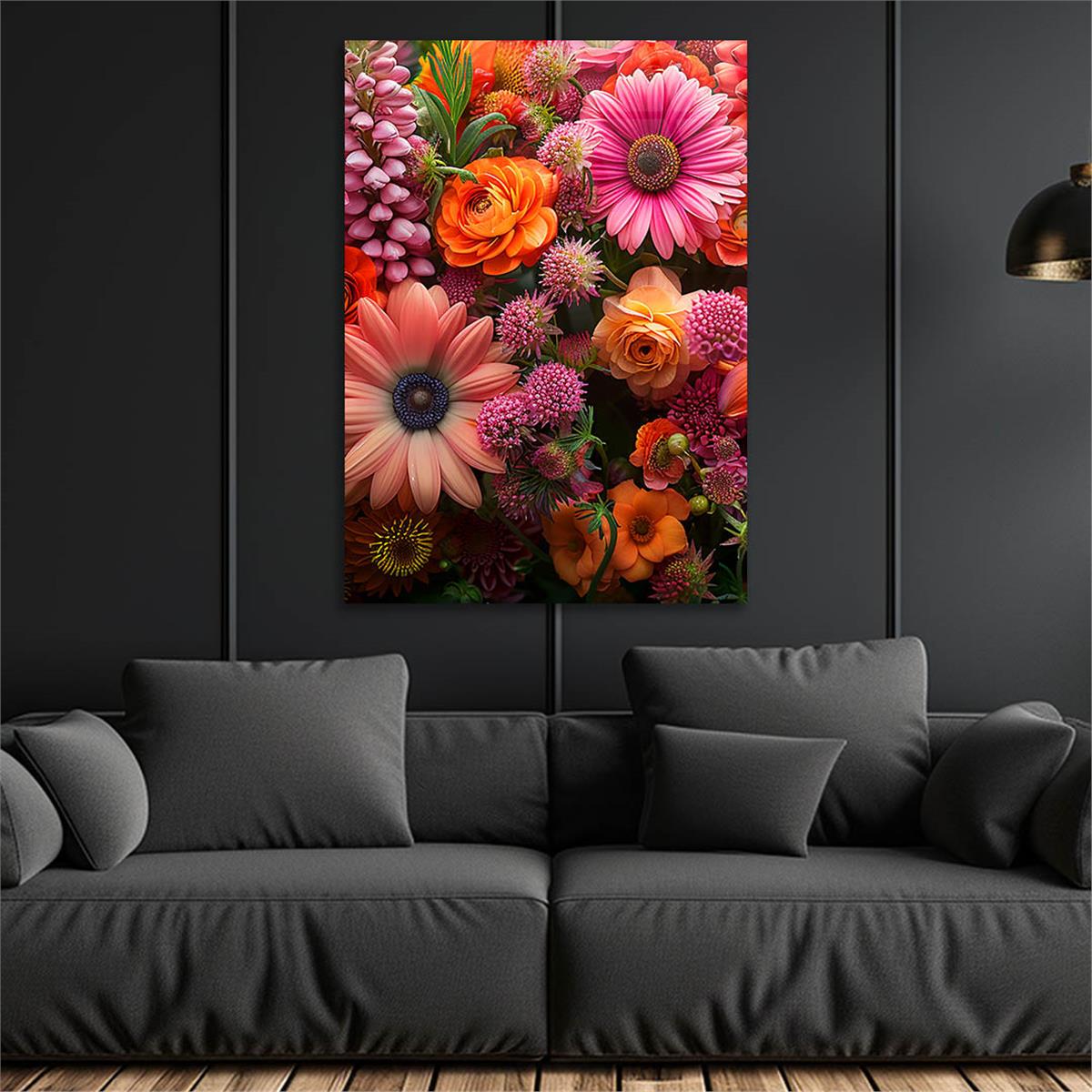 Dikey Sanat Temalı Cam Tablo 505