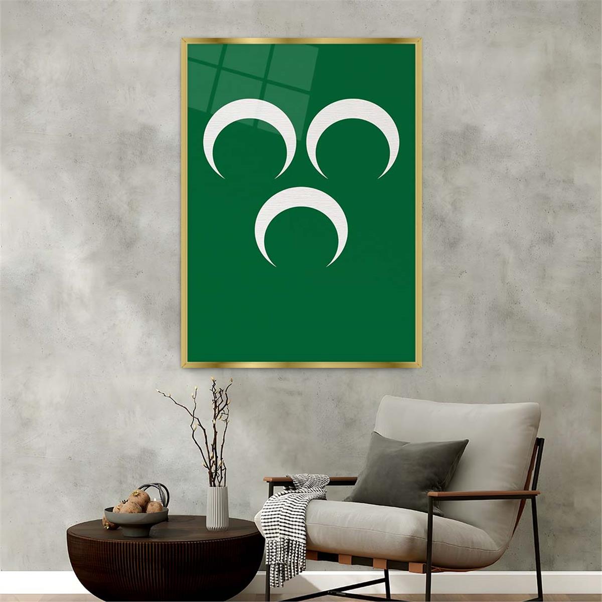 Aluminum-Framed National-Themed Tempered Glass Wall Art 028