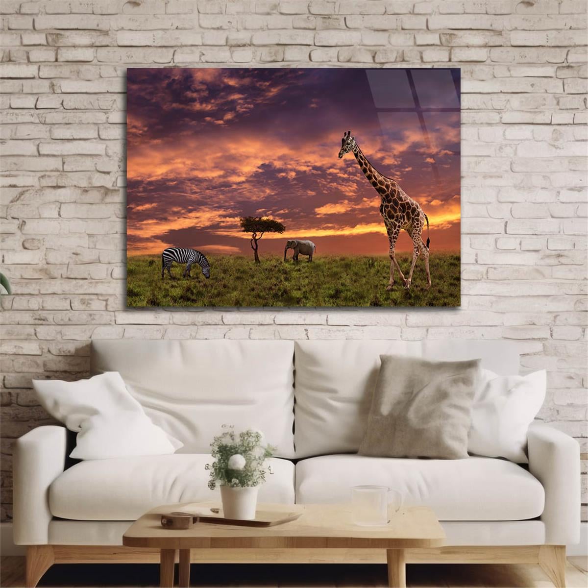 Tempered Glasss Wall Arts Natured-Themed