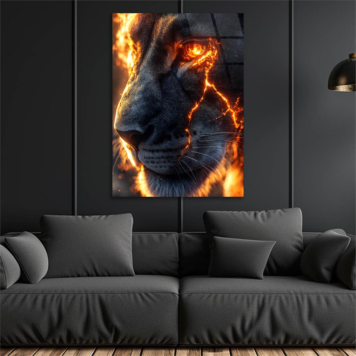 Dikey Doğa Temalı Cam Tablo 293