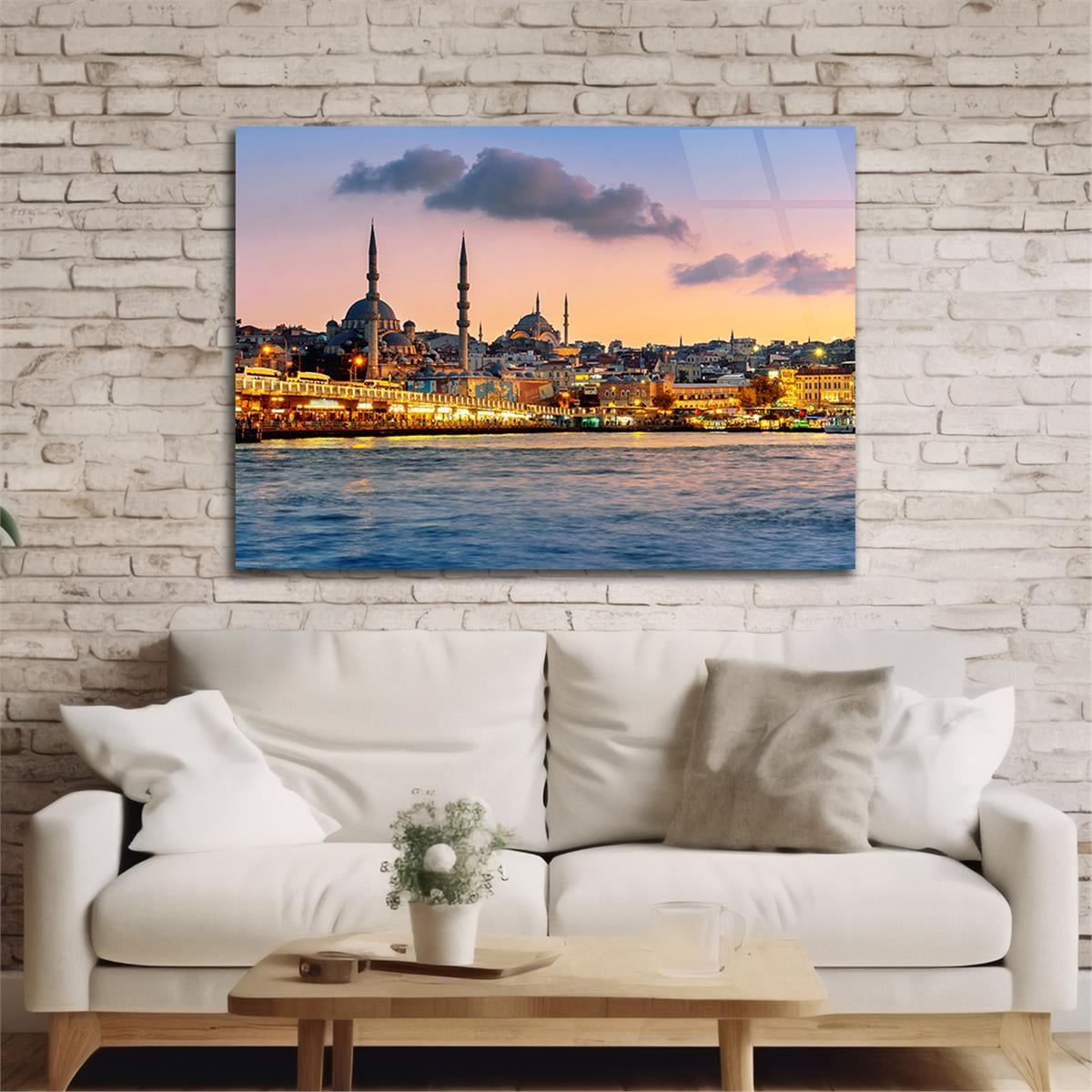 Yatay Dini Temalı Cam Tablo 150