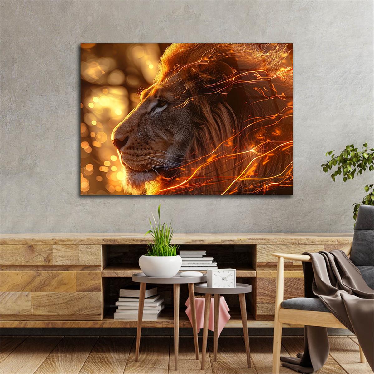 Yatay Doğa Temalı Cam Tablo 454